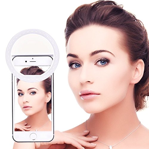 Selfie Light  MindKoo 36 LED Flash Anillo Selfie Clip de Ring Fill Luz Autom  tico Autofoto Speedlite Port  til Mini Spot Luz de Relleno para iPhone 7 6S  Xiaomi 5  Huawei P8  Samsung Note 5  etc