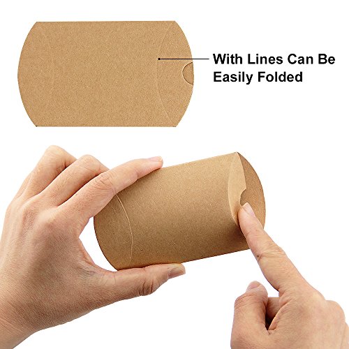 JTDEAL Vintage Gastgeschenke, Geschenke Boxen, Geschenkverpackung, Kraft Papier Geschenk Box für Süßigkeiten, Schmuck, Nuss, Schokolade, 50 Stück - 3