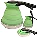 Produktbild 1L-klappbar Wasserkocher zusammenklappbar Pop-Up Fold Away Camping Silikon Grün Rucksackreisen