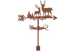 SUPERDANT Girouette de Jardin Exterieur Cerf Cerf Buck Faune Girouettes Forêt Toit Jardin Panneau de Direction Girouette de Toit Extérieur Ferme Décoration Outil de Mesure du Vent