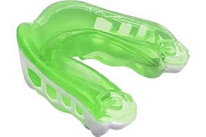AW CARES Mouth Guard/Dental Guard - Slim Fit for All Football MMA, Boxing, Hockey, Basketball, Judo & All Contact Sports with Mouthguard Case for Adult & Youth with Gel to Protect Braces (Green)