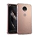 Produktbild Moto G5S Plus Hülle,Grandcaser Aluminum Bumper + Carbon Fiber Acrylic Back Cover [2 in 1] Anti-Kratzer Stoßfest Hybride Schutzhülle für Motorola Moto G5S Plus-Rose Gold
