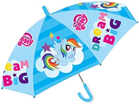 Official Licensed | MY LITTLE PONY | Rainbow Friends Umbrella Brolly | BLUE | 45CM Manual