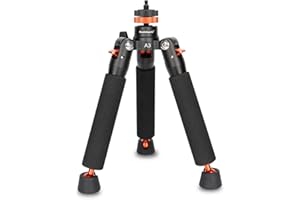 Koolehaoda A3 Mini Tripod with 1/4 and 3/8" Screw Mount, Universal Monopod Support Base Unipod Support Compatible with DSLR Cameras Video Micro Shooting