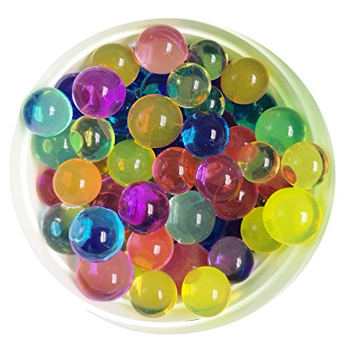 KAKOO 11er 10g Tüten Wasserperlen Aquabead Gelperlen Hydroperlen Magische Kristall Gel Kugel Aqualinos Vasen Füller für Hochzeit Party Decoration Blumenzubehöre Kinder Spielzeug Über 6000 Stücke (Bunt)