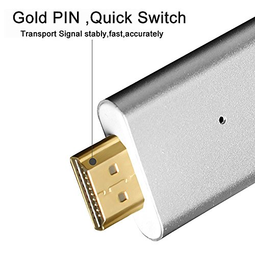 Eximtrade 2in1 HDMI Kabel MHL Lightning Micro USB 1080P Steckverbinder Konverter Adapter 2 Meter für Apple iPhone 5/5s/6/6s/6 Plus/6s plus/7/7 Plus, Samsung Galaxy S4/S5/S6/S6 Edge/S6 Edge Plus/S7 Edge/Note 3/Note 4/Note 5, HTC One, Motorola, Sony Xperia, andere Android Smartphones - 3