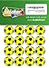 Produktbild 66 Aufkleber, Fußball, Sticker, 30 mm, gelb/schwarz, aus PVC, Folie, bedruckt, selbstklebend, EM, WM, Bundesliga