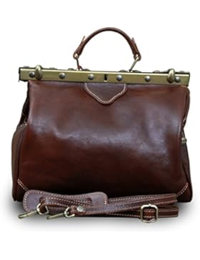 Made in Italy Arzttasche Doktortasche Hebammentasche Doc Bag Echt Nappaleder