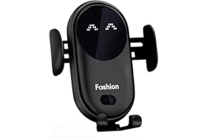 WDYY 2021 New Upgraded Wireless Car Charger Mount, Smart Wireless Auto-sensing Car Phone Holder Charger, Fast Charging Auto-clamping Car Phone Holder Air Vent Phone Holder (Black)