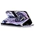 Samsung Galaxy S6 Edge Case with Strap,Samsung Galaxy S6 Edge Case Flower Pink,Samsung Galaxy S6 Edge Cover Wallet,TOCASO Flip Stand Case Folio Book Style Portable Carrying Protective Cases Covers Colorful PU Leather Anti Scratch Bumper Shell Money Pocket ID/Credit Card Holder Slot Magnet Case for Samsung Galaxy S6 Edge (Black Campanula)