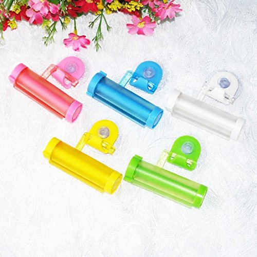 Mode Kunststoff Rollrohr Squeezer Nützliche Zahnpasta Einfache Spender Badezimmer Halter Gelegentliche Farbe - 7