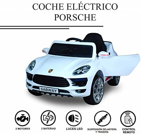 SABWAY Electric car for Children Porsche White