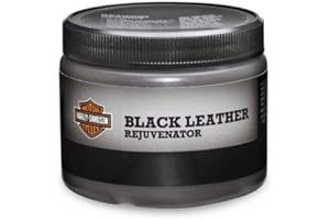 HARLEY-DAVIDSON Rigenerante per pelle nera Pulitore per borse da seduta e sella Risveglia pelle nera sbiancata 113 g