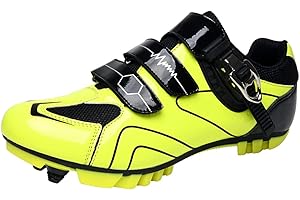 YOUNGTIE Scarpe da Ciclismo MTB per Uomo Donna Scarpe da Mountain Bike Traspirante Antiscivolo Compatibile con Tacchette da Corsa SPD e Pedale di Blocco