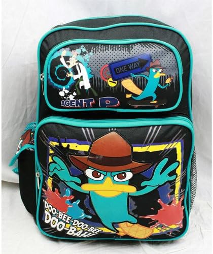 Disney 16" Phineas And Ferb Doo Bee Doo Bee Large Backpack-Tote-Bag-School