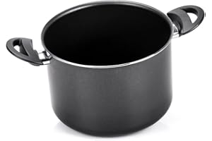 Moneta Gea Pentola a 2 Manici, 22 Cm, Alluminio 100% riciclato, per Ogni Piano Cottura Incluso l'Induzione. Made in Italy