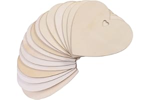 OSALADI 50Pcs del Cuore di Pezzi di Legno di Legno del Cuore di Fette di Fai da Te in Legno Cuore Appeso Ornamenti con Foro di Legno Non Finiti Cuore Ritagli per di Cerimonia Nuziale di