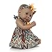 Price comparison product image 10 Inch Open Eye Wear National Dress Reborn Baby Dolls Alive Lifelike Black Dolls Realistic Bebe Reborn Babies Girl Toys orange