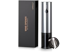 YYDSBAYS Korkenzieher Wein Weinöffner Elektrisch Automatischer Flaschenöffner Professionell für Weinliebhaber (Silber, Öffner mit Folienschneider, Geschenkbox, Wiederaufladbar, Eine Berührung)