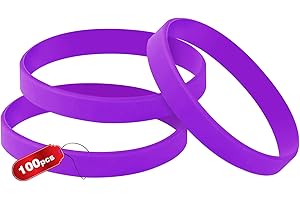 THXIY 100PCS Blank Silicone Wristbands Elastic Universal Bracelets Rubber Wholesale Bracelet bands bulk