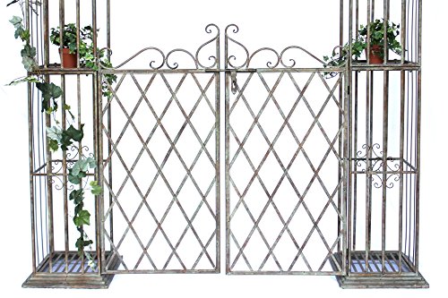 DanDiBo Rosenbogen mit Tor Pforte 110241 aus Metall Schmiedeeisen 274×172 cm Gartentor - 2