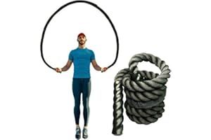 Gelentea Jump Rope Fitness Schweres Springseil 25mm Heavy Battle Springseile Power Training Multifunktion für Kraft Ausdauer Training und als Unterstützung beim Abnehmen