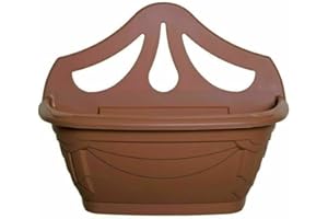 PAIR OF WHITEFURZE VENETIAN WALL PLANTER TERRACOTTA - 42 cm