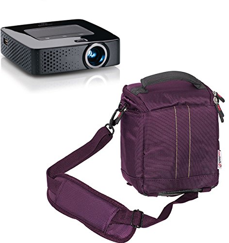 NavitechPurple Protective Portable Handheld Pocket Projector Carrying Case and Travel Bag for The Icodis CB-300