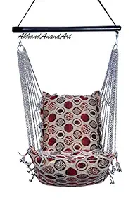 AkhandAnandArt Jumbo Hammock Swing Without Accessories,Jhula Baby Swing Chair Ideal for Both Kids and Adults,Cotton Hanging Hammock Suitable for Indoor,Outdoor,Balcony,Home,Bedroom Under 150kg (X-Large)