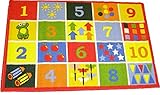 Children's Playtime Educational Numbers Rug - 'Numbers' - 080x120cms - Machine Washable