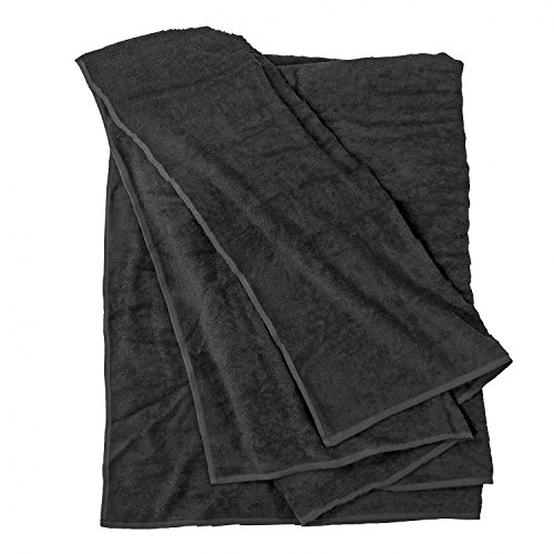 Strandhandtuch, schwarz in großen Größen bis 155 x 220 cm