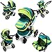 i-Safe System - Lil Friend Trio Travel System Pram & Luxury Stroller 3 in 1 Complete With Car Seat + Rain Covers