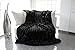 Brandsseller - Luxury Bed Blanket Throw Throwover Bedspread Bedcover - Faux Fur optics on both sides - Size: 220x240 cm - color: Black