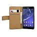 Produktbild Membrane - Schwarz Brieftasche Klapptasche Hülle Sony Xperia T3 ( LTE, D5103, D5106, D5102 ) - Wallet Case Cover Schutzhülle