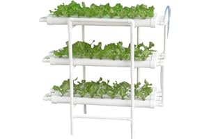 LENJKYYO 3 Layer Hydroponic Grow Kit, Professional 108-Locations Hydroponic System for Garden, Earthless Plant Growing Systems Vegetable Tool Grow Kit