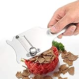 [Materiales de alta calidad] Hecho de acero inoxidable de alta calidad, anticorrosivo, antioxidante y más seguro, inofensivo para el cuerpo humano, resistente y duradero, y puede girar el tornillo para ajustar la posición de la cuchilla fácilmente.