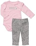 Carter's 2 Teilige Kombination für Mädchen Body + Leggings/Hose Baby Girl Dress Sommer Outfit Set 2 teilig tlg (3 Monate, rosa)