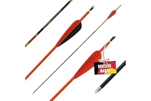 BSW - BOGENSPORTWELT 6er Pack Carbonpfeile 30 Zoll - PyroSPHERE Slim mit Vanes - Spine 800 für 15–35 lbs Bögen - Hochwertige Wettkampfpfeile aus Carbon mit S-Nocke und 85gr Spitze