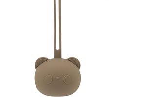 Airfish Chupete de Silicona, Estuche para Guardar Chupetes, Funda Chupetes Bebe Sin BPA para Bebés Seguros para Niños Pequeños y Bebés (Marrón)