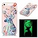 Produktbild coffeetreehouse Premium Qualität TPU Soft Case für Huawei P9, modischem [Phosphoreszierendes] transparent rutschfest farbenfrohen Muster Süße Printing kratzfest Schutzhülle für Huawei P9 (schwarz Federn)