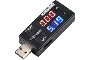 PULUNTO USB Current Voltage Charging Detector Multifunctional Battery Voltmeter Ammeter Capacity Tester with Dual USB Ports LED Display for Phone Laptop