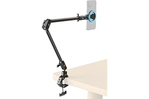 SMALLRIG Tischklemmen Magic Arm Kit für MagSafe für iPhone, 67 cm zweistufig Verstellbarer, für magsafe Halterung Tisch,Tischhalterung für Smartphones, Webcams und Action Kamera – 5626