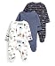 Mamas & Papas Baby-Boys Mamas And Papas 3 Pack Busy City All In One Long Sleeve Set of 3 Footies, Blue, 0-3 Months