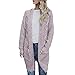 Produktbild Strickjacke Damen,Innerternet Frauen Mode Strickmaterial Sweater Coat Freizeit Einfarbig Tasche Cardigan Mäntel Slim Im Langen Abschnitt Lange Ärmel Kimono Pullover