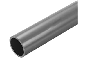 QUARKZMAN Tube PVC Rigide Rond 34mm ID 40mm OD 30 cm de Long Haute Résistance pour Tuyau d'Eau, Aquarium, Réservoir à Poissons, Serre de Jardin, Gris