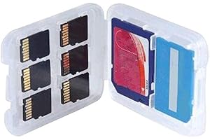 SQUAREZHENBO 1Pc Transparent Memory Card Storage Box, Multifunctional Transparent Micro SD TF SDHC MSPD Card Organizer Case Nice Design，Accessories