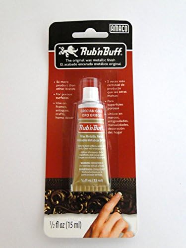 Grecian Gold Rub N Buff Original Metallic Gilding Wax Based Antiquing Decorating Crafts 15ml (Pack of 1)