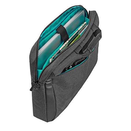 PEDEA Lifestyle Notebooktasche f  r 15 6 Zoll  39 6cm  mit Zubeh  rfach Schultergurt  schwarz