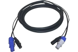 DG SYSTEMS ITALIA SRL DG Systems - Cavo ibrido DMX + Alimentazione Powercon - Made in Italy (3 mt)