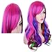 Ambielly 32"/80cm Iridescence Party Cosplay Wig Women's Wig Long Curly Wavy Hair (Iridescence)